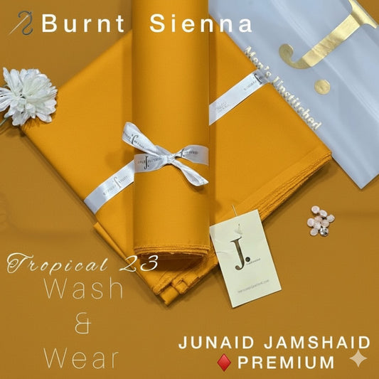 Light MUSTARD BLENDED UNSTITCHED KAMEEZ SHALWAR FABRIC